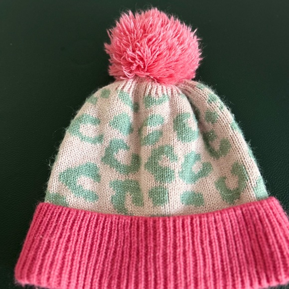 Leopard Print Fuzzy Pom Beanie - Picture 2 of 4